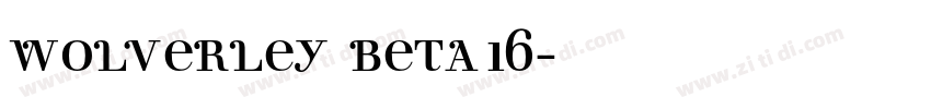 Wolverley Beta16字体转换